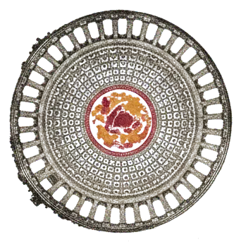 Rubber stamp of rotunda, dome, fresco, Washington, DC